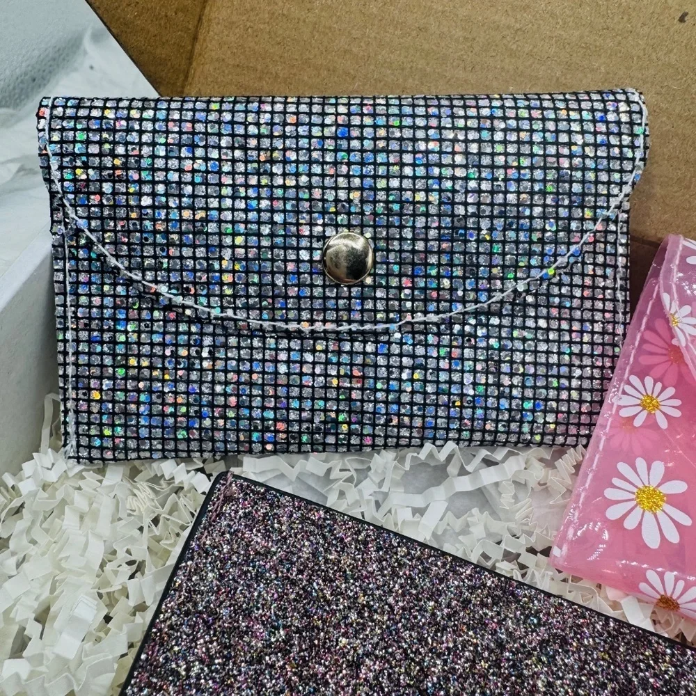 Women's Multi-Color Card Wallet Set 3 piece